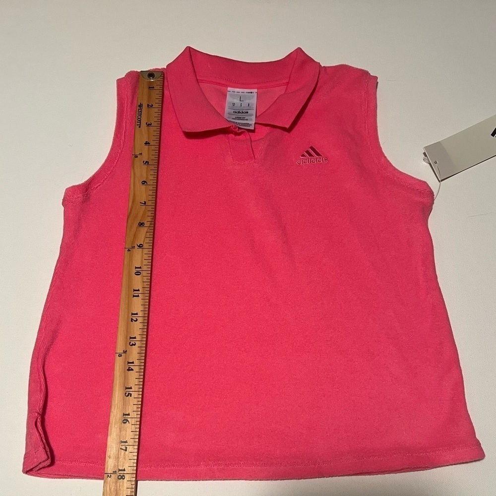NWT adidas Women's Spring Terry Polo Loose Fit Size 14 (F2) - Picture 5 of 6